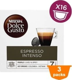 Nescafé Dolce Gusto Espresso Intenso Cups - 3 X 16 Stuks -Koffie Discountwinkel 1082x1200