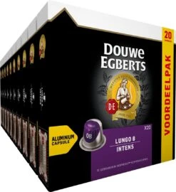 Douwe Egberts Lungo Intens Koffiecups - Intensiteit 8/12 - 10 X 20 Capsules