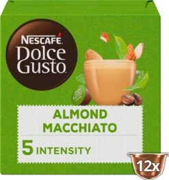 Nescafé Dolce Gusto Almond Macchiato Capsules - Vegan Koffie - 36 Koffiecups -Koffie Discountwinkel 1126x1200