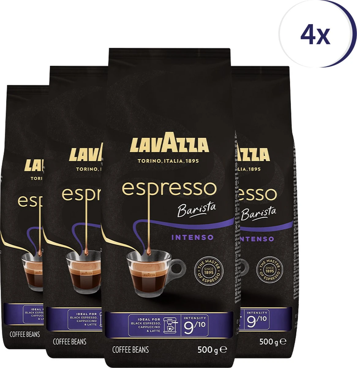 Lavazza Espresso Barista Intenso Koffiebonen - 500 Gram X4 1 Lavazza Espresso Barista Intenso Koffiebonen - 500 Gram X4