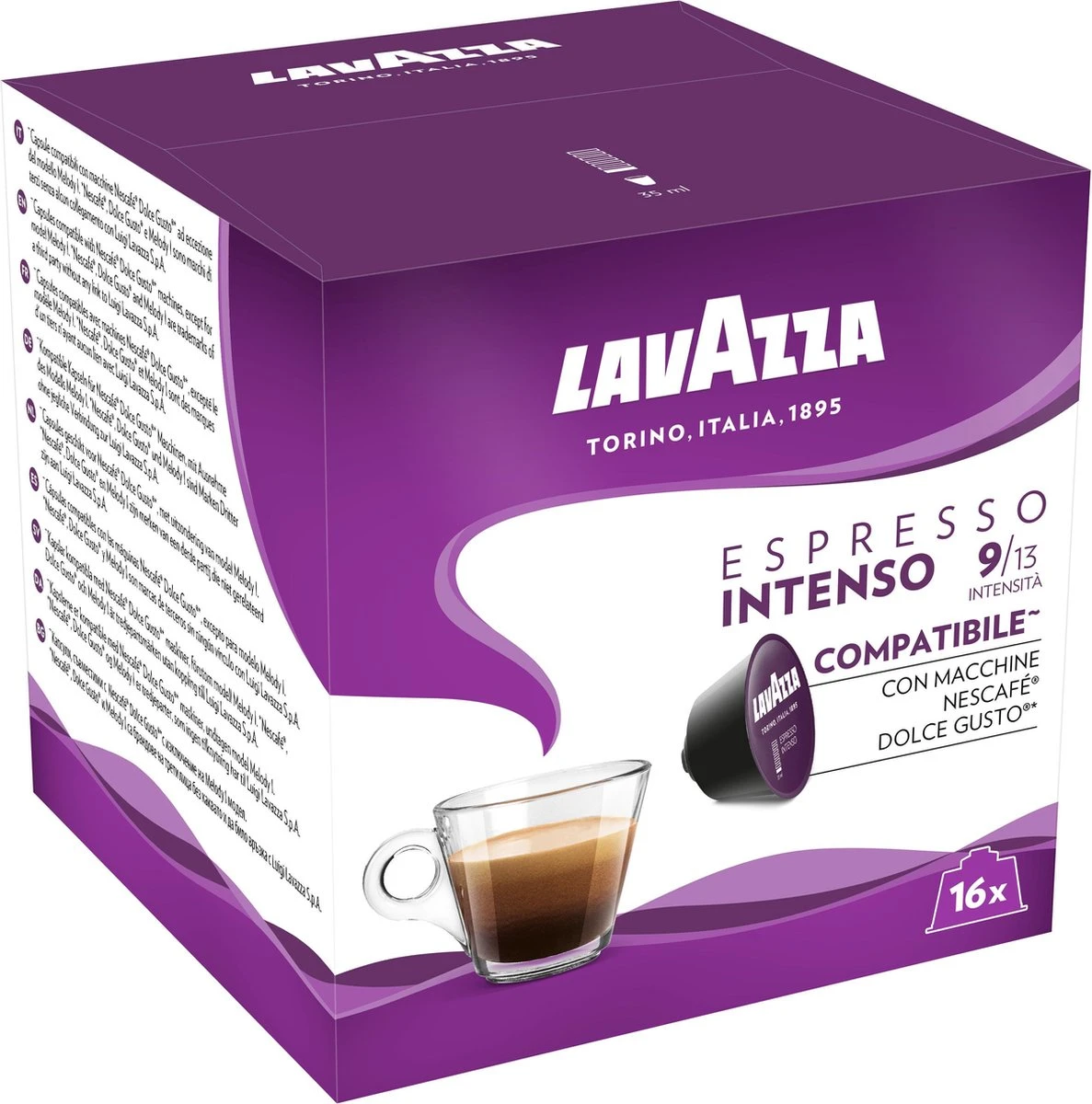 Lavazza Espresso Intenso Capsules - Geschikt Voor Dolce Gusto Apparaat - 6 X 16 Stuks 4 Lavazza Espresso Intenso Capsules - Geschikt Voor Dolce Gusto Apparaat - 6 X 16 Stuks - Afbeelding 4
