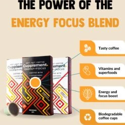 Cupplement Energy/Focus Blend Dark Roast Espresso - 10 Nespresso Koffiecups - Koffie Met Vitamines, Extra Cafeïne En Superfoods - Duurzame Biologische Afbreekbare Koffie Capsules -Koffie Discountwinkel 1198x1200 6