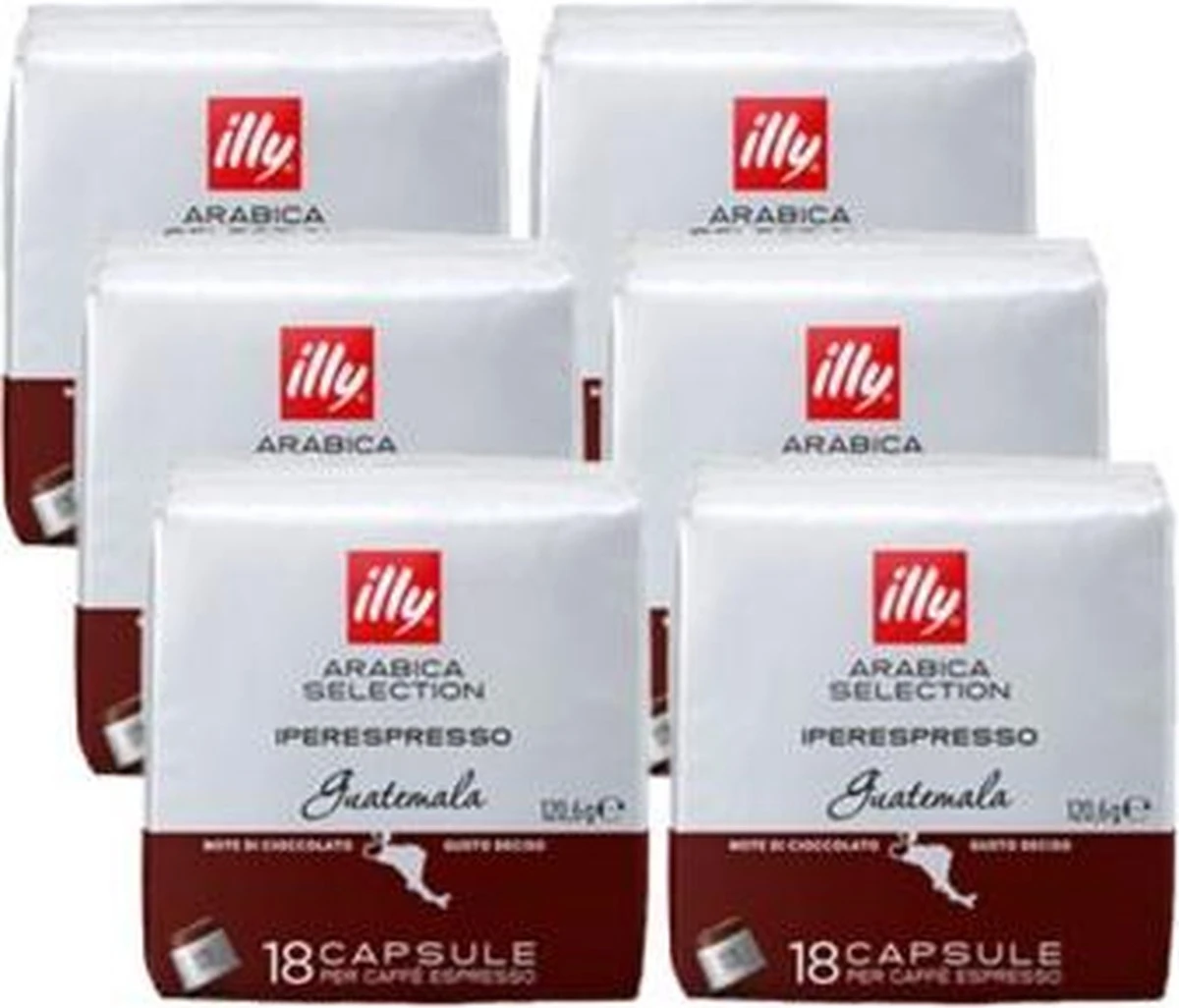 Illy Capsules Iperespresso Arabica Selection Guatemala 6 X 18 Stuks 1 Illy Capsules Iperespresso Arabica Selection Guatemala 6 X 18 Stuks