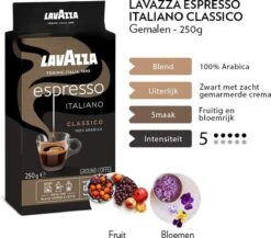 Lavazza Espresso Italiano Classico Gemalen / Filterkoffie - 8 X 250 Gram 8 Lavazza Espresso Italiano Classico Gemalen / Filterkoffie - 8 X 250 Gram -Koffie Discountwinkel 1200x1053 1