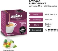 Lavazza A Modo Mio Lungo Dolce 36 Stuks -Koffie Discountwinkel 1200x1068
