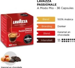 Lavazza A Modo Mio Passionale 36 Stuks -Koffie Discountwinkel 1200x1085