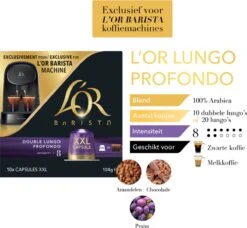 L'OR BARISTA XXL Lungo Profondo (8) - 5 X 10 Koffiecups -Koffie Discountwinkel 1200x1107