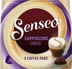Senseo Cappuccino Choco Koffiepads - 2/9 Intensiteit - 4 X 8 Pads -Koffie Discountwinkel 1200x1152