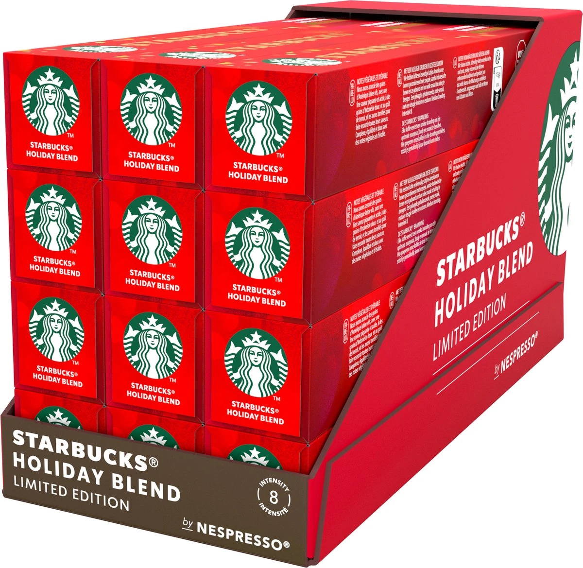 Starbucks By Nespresso Capsules Holiday Blend - 12 Doosjes à 10 Koffiecups 1 Starbucks By Nespresso Capsules Holiday Blend - 12 Doosjes à 10 Koffiecups
