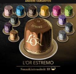 L'OR Lungo Estremo Koffiecups - Intensiteit 10/12 - 10 X 10 Capsules -Koffie Discountwinkel 1200x1173 2