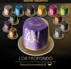 L'OR Lungo Profondo Koffiecups - Intensiteit 8/12 - 4 X 40 Capsules -Koffie Discountwinkel 1200x1173 5