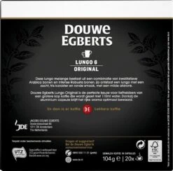 Douwe Egberts Lungo Original Koffiecups - Intensiteit 6/12 - 10 X 20 Capsules -Koffie Discountwinkel 1200x1184 2