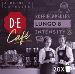 Douwe Egberts D.E Café Lungo Koffiecups - Intesiteit 8/12 - 10 X 20 Capsules -Koffie Discountwinkel 1200x1189 3