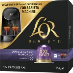 L'OR BARISTA XXL Lungo Profondo (8) - 5 X 10 Koffiecups -Koffie Discountwinkel 1200x1196 2