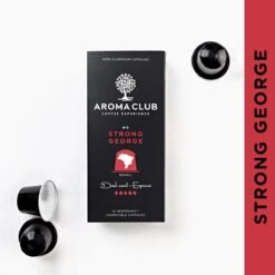 Aroma Club - Nespresso Compatible Capsules (120 St.) - No. 3 Strong George - Intensiteit 5/5 - Espresso - 100% Aluminium Koffiecups -Koffie Discountwinkel 1200x1200 16