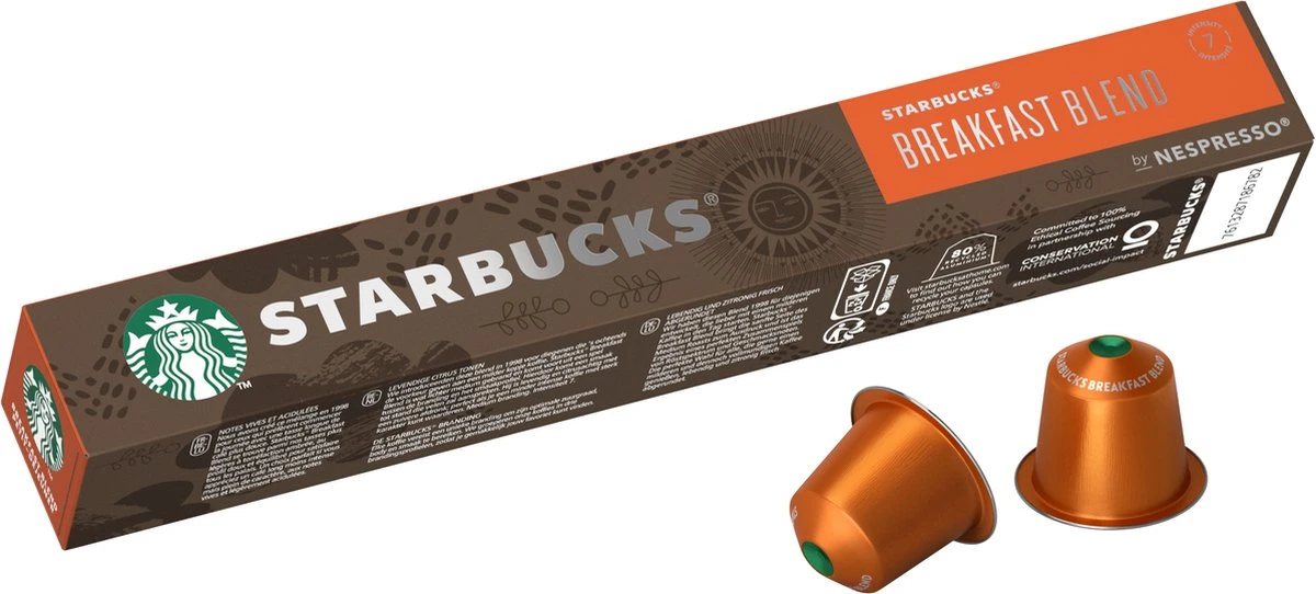 Starbucks By Nespresso Breakfast Blend 120 Koffiecups 4 Starbucks By Nespresso Breakfast Blend 120 Koffiecups - Afbeelding 4