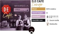 Douwe Egberts D.E Café Lungo Koffiecups - Intesiteit 8/12 - 10 X 20 Capsules -Koffie Discountwinkel 1200x685 1