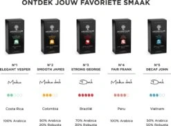 Aroma Club - Nespresso Compatible Capsules (120 St.) - No. 4 Fair Frank - Intensiteit 4/5 - Espresso - 100% Aluminium Koffiecups -Koffie Discountwinkel 1200x889 1