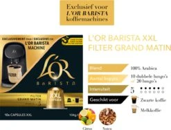 L'OR BARISTA XXL Filter Grand Matin (5) - 5 X 10 Koffiecups -Koffie Discountwinkel 1200x913