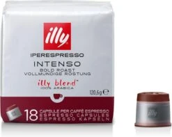 Illy - Iperespresso Koffie Home Intenso 6 X 18 Capsules -Koffie Discountwinkel 1200x957 2