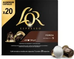 L'OR Espresso Forza Koffiecups - Intensiteit 9/12 - 10 X 20 Capsules -Koffie Discountwinkel 1200x968