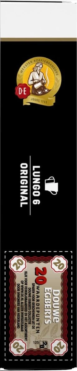 Douwe Egberts Lungo Original Koffiecups - Intensiteit 6/12 - 10 X 20 Capsules -Koffie Discountwinkel 249x1200 2