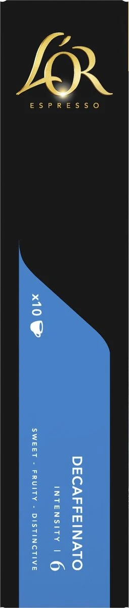 L'OR Espresso Decaffeinato Koffiecups - Intensiteit 6/12 - 10 X 10 Capsules 3 L'OR Espresso Decaffeinato Koffiecups - Intensiteit 6/12 - 10 X 10 Capsules - Afbeelding 3