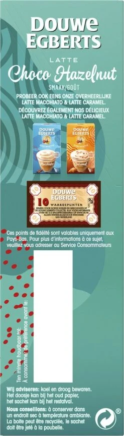 Douwe Egberts Latte Choco Hazelnut Oploskoffie - 5/9 Intensiteit - 5 X 8 Zakjes -Koffie Discountwinkel 343x1200 4