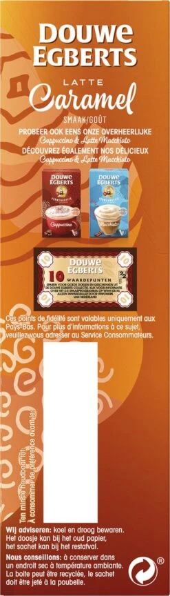 Douwe Egberts Verwenkoffie Latte Caramel Oploskoffie - 5 X 8 Zakjes -Koffie Discountwinkel 343x1200 7
