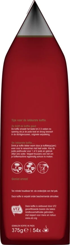Douwe Egberts Aroma Rood Koffiepads - 4 X 54 Pads -Koffie Discountwinkel 345x1200
