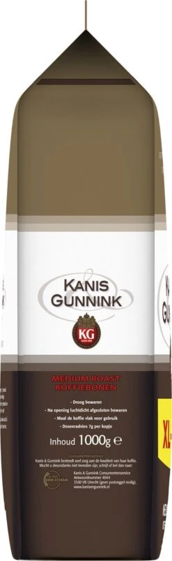 Kanis & Gunnink Medium Roast Koffiebonen - 4 X 1000 Gram - Voordeelverpakking -Koffie Discountwinkel 369x1200