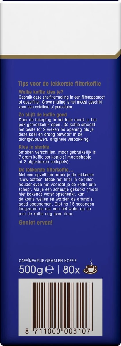 Douwe Egberts Decafé Filterkoffie - 6 X 500 Gram 4 Douwe Egberts Decafé Filterkoffie - 6 X 500 Gram - Afbeelding 4