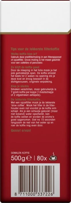 Douwe Egberts Aroma Rood Donker Filterkoffie - 6 X 500 Gram -Koffie Discountwinkel 421x1200 5