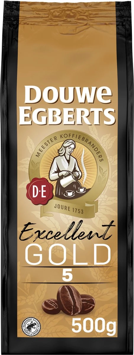 Douwe Egberts Excellent Gold Koffiebonen - 4 X 500 Gram 2 Douwe Egberts Excellent Gold Koffiebonen - 4 X 500 Gram - Afbeelding 2