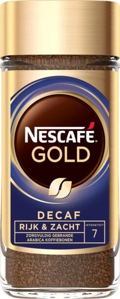 Nescafé Gold Decafé Oploskoffie - 6 Potten à 100 Gram -Koffie Discountwinkel 484x1200 1