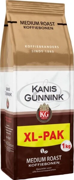 Kanis & Gunnink Medium Roast Koffiebonen - 4 X 1000 Gram - Voordeelverpakking -Koffie Discountwinkel 497x1200