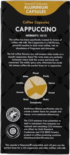 Gran Maestro Italiano - Cappuccino - Koffiecups - Nespresso Compatibel Capsules - Intense Smaak - 6 X 20 Cups -Koffie Discountwinkel 546x1200