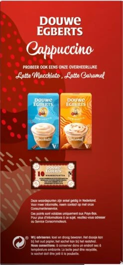 Douwe Egberts Verwenkoffie Cappuccino Oploskoffie - 5 X 10 Zakjes -Koffie Discountwinkel 560x1200 1