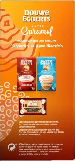 Douwe Egberts Verwenkoffie Latte Caramel Oploskoffie - 5 X 8 Zakjes -Koffie Discountwinkel 560x1200 3