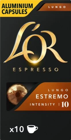 L'OR Lungo Estremo Koffiecups - Intensiteit 10/12 - 10 X 10 Capsules -Koffie Discountwinkel 606x1200 4