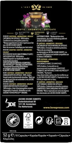 L'OR Espresso Limited Creations Laos Bolaven Koffiecups - Intensiteit 7/12 - 10 X 10 Capsules -Koffie Discountwinkel 607x1200 10