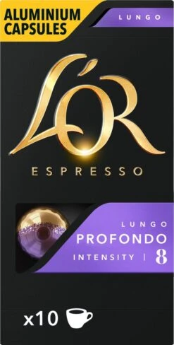 L'OR Lungo Profondo Koffiecups - Intensiteit 8/12 - 10 X 10 Capsules -Koffie Discountwinkel 607x1200 11