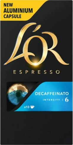 L'OR Espresso Decaffeinato Koffiecups - Intensiteit 6/12 - 10 X 10 Capsules 23 L'OR Espresso Decaffeinato Koffiecups - Intensiteit 6/12 - 10 X 10 Capsules -Koffie Discountwinkel 609x1200 1
