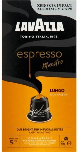 Lavazza Espresso Lungo - Aluminium Nespresso Capsules - 10 Stuks -Koffie Discountwinkel 614x1200 2