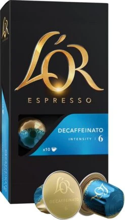 L'OR Espresso Decaffeinato Koffiecups - Intensiteit 6/12 - 10 X 10 Capsules 22 L'OR Espresso Decaffeinato Koffiecups - Intensiteit 6/12 - 10 X 10 Capsules -Koffie Discountwinkel 686x1200