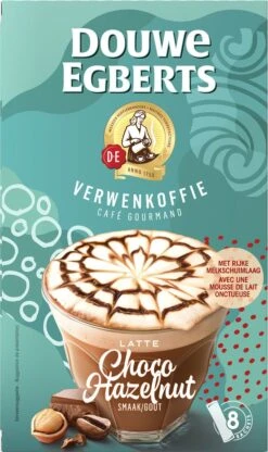 Douwe Egberts Latte Choco Hazelnut Oploskoffie - 5/9 Intensiteit - 5 X 8 Zakjes -Koffie Discountwinkel 713x1200 4