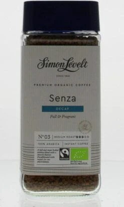 Simon Lévelt | Cafeïnevrije Oploskoffie Premium Organic Coffee - 100g -Koffie Discountwinkel 720x1200