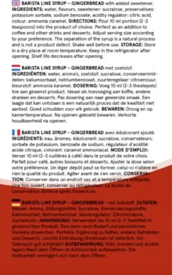 Fitcy | Koffiesiroop | Gingerbread | Barista Syrup | Zero | Vegan | Vetvrij | Suikervrij | Keto-vriendelijk | Koffie | Siroop | MET DOSEERPOMP | 1L -Koffie Discountwinkel 752x1200