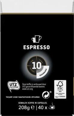 Douwe Egberts Espresso Krachtig (10) - 5 X 40 Koffiecups -Koffie Discountwinkel 765x1200