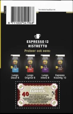 Douwe Egberts Espresso Ristretto Koffiecups (12) - 5 X 40 Koffiecups -Koffie Discountwinkel 770x1200